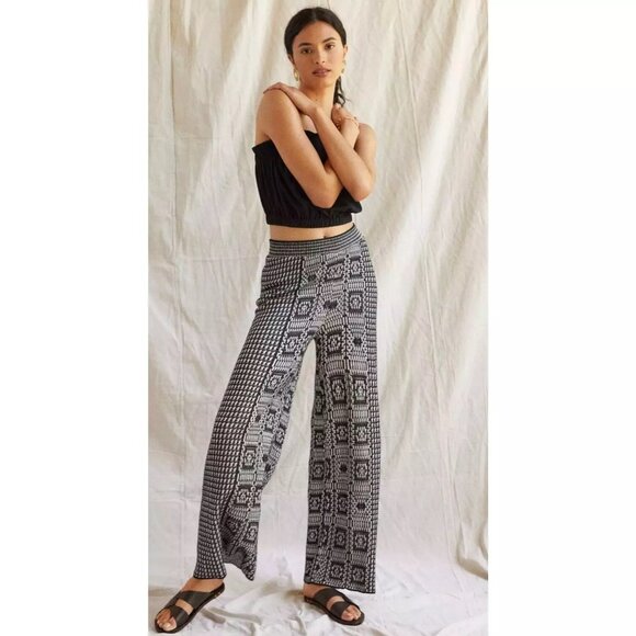 Cecilia Prado Brazil Anthropologie Wide Leg Knit Pants - Picture 1 of 7